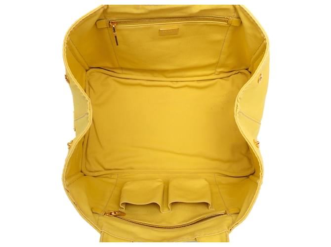 Tote Borsa Prada Large Canvas Canapa Logo gialla Giallo - vista 4