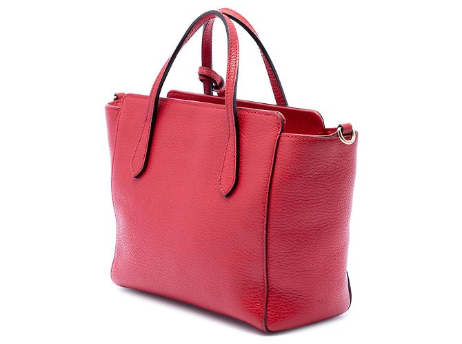 Borsa Swing in pelle di vitello rossa Gucci Rosso - vista 2