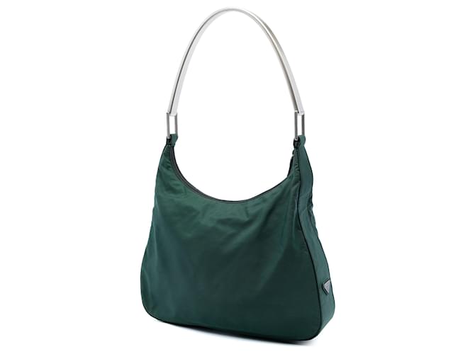 Borsa a tracolla Prada Tessuto verde - vista 2