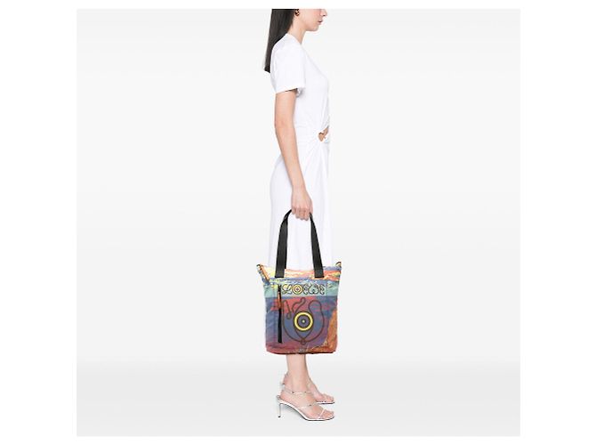 Tote Loewe Nature in nylon stampato Multi LOEWE con occhielli Multicolore - vista 7