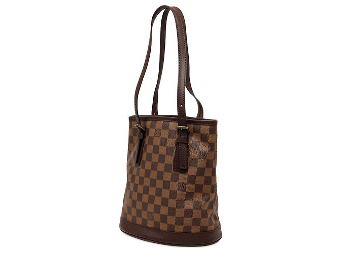 Bucket Borsa a secchiello Marais Damier Ebene marrone Louis Vuitton - vista 2