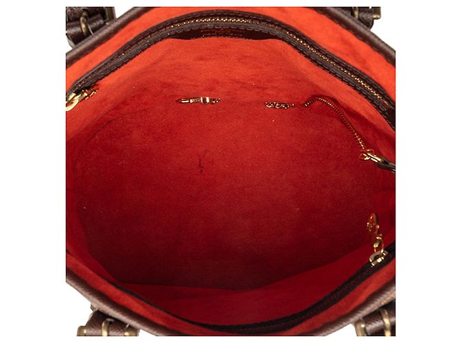 Bucket Borsa a secchiello Marais Damier Ebene marrone Louis Vuitton - vista 4