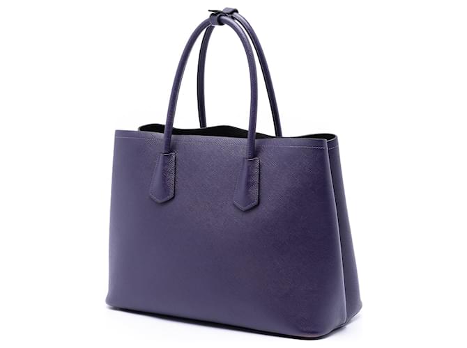 Borsa Double Prada Medium Saffiano Cuir Viola Porpora - vista 2