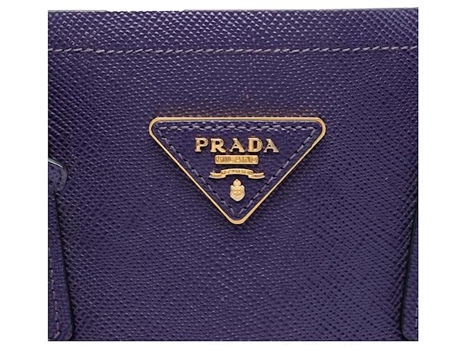 Borsa Double Prada Medium Saffiano Cuir Viola Porpora - vista 5