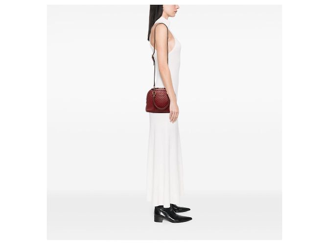 Borsa Gucci Mini Microguccissima Dome rossa Rosso - vista 7