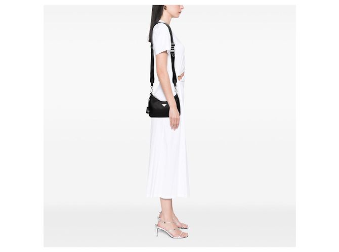 Borsa Prada Saffiano Trimmed Re Nylon Re Edition 2005 nera Nero - vista 6