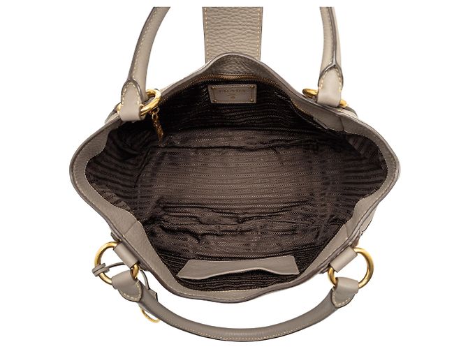 Borsa a tracolla Prada Vitello Daino grigia Grigio - vista 4