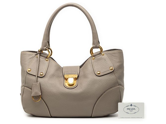 Borsa a tracolla Prada Vitello Daino grigia Grigio - vista 7