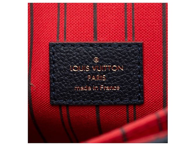 Borsa Satchel Louis Vuitton Monogram Empreinte Pochette Metis blu - vista 5