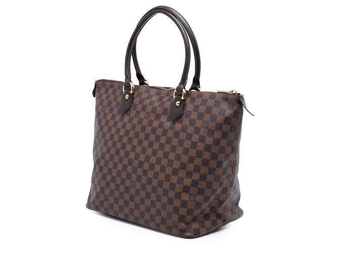 Borsa Tote Louis Vuitton Damier Ebene Saleya GM marrone - vista 2