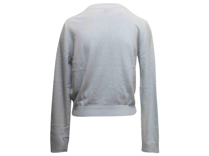Valentino Garavani Hellblauer & mehrfarbiger Valentino Wollmischung Cardigan mit Blumenmuster Größe US S - Ansicht 4