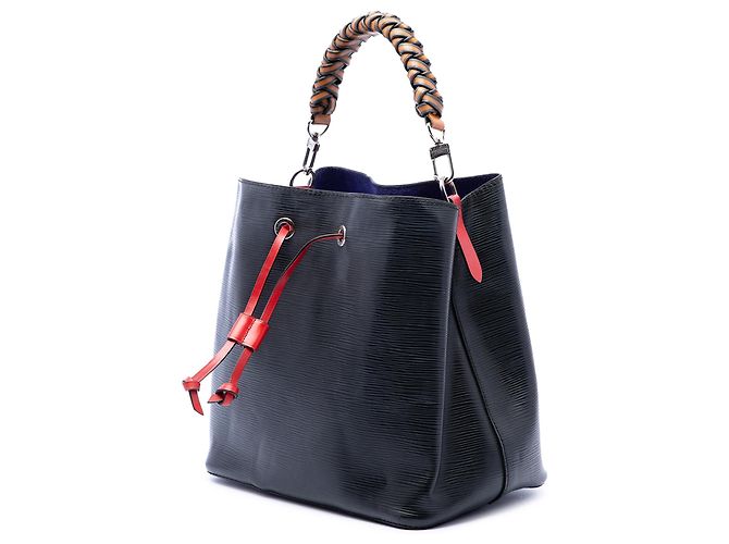Borsa a secchiello Louis Vuitton Epi Tricolor Braided Neonoe MM nera Nero - vista 2