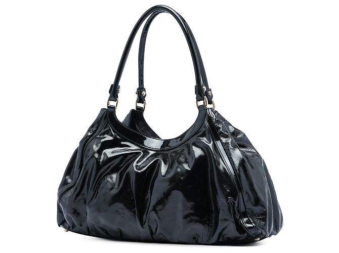 Borsa a tracolla Abbey D Ring in vernice nera Gucci Nero - vista 2