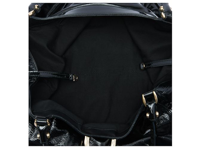Borsa a tracolla Abbey D Ring in vernice nera Gucci Nero - vista 4