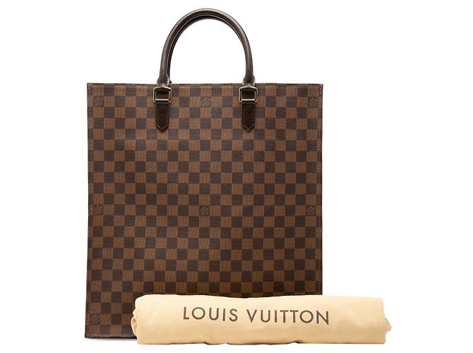 Borsa Tote Louis Vuitton Damier Ebene marrone - vista 8