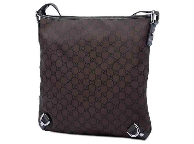 Borsa a tracolla Gucci GG Nylon Abbey D Ring marrone - vista 2