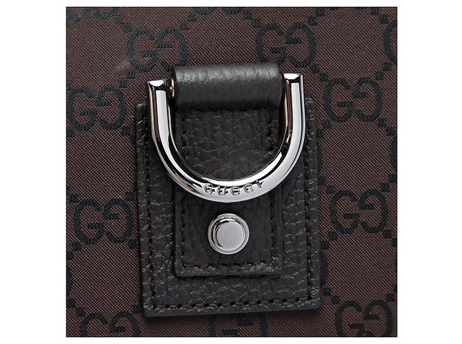 Borsa a tracolla Gucci GG Nylon Abbey D Ring marrone - vista 5