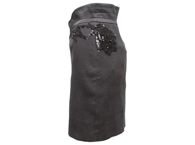 Falda lápiz con adornos negra Blumarine Talla IT 38 Negro - vista 4