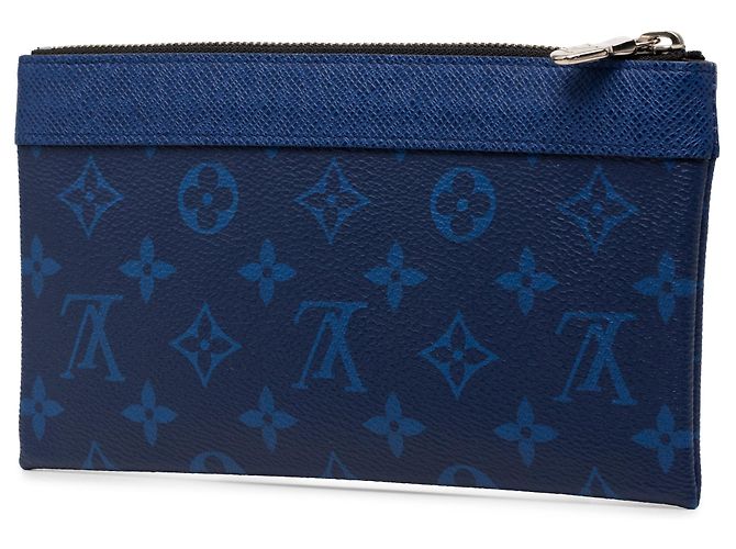 Pochette Louis Vuitton Monogram Taigarama Discovery PM Blue Clutch Bag Azul - vista 2