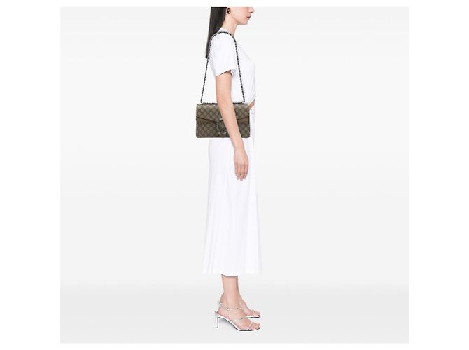 Borsa a tracolla Gucci Medium GG Supreme Dionysus beige - vista 6