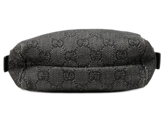 Beauty case in denim Gucci GG grigio - vista 3
