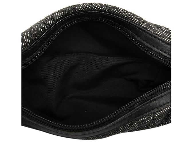 Beauty case in denim Gucci GG grigio - vista 4