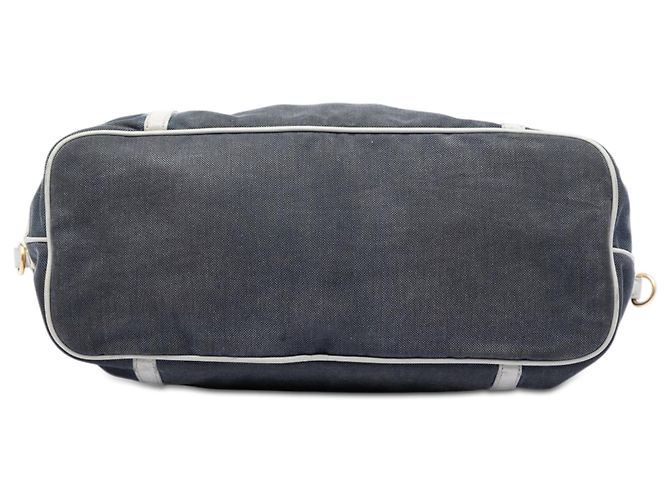 Blauer Prada Canapa Canvas Logo Satchel - Ansicht 3