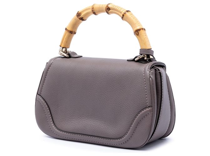 Borsa satchel Gucci Medium New Bamboo in pelle marrone - vista 2