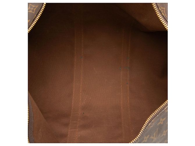 Borsa da viaggio marrone Louis Vuitton Monogram Keepall Bandouliere 50 - vista 4
