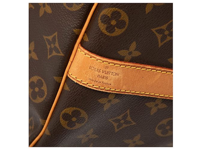 Borsa da viaggio marrone Louis Vuitton Monogram Keepall Bandouliere 50 - vista 6