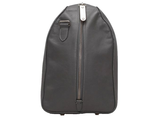 Maison Martin Margiela Pochette con zip in pelle grigia Maison Margiela Grigio - vista 2