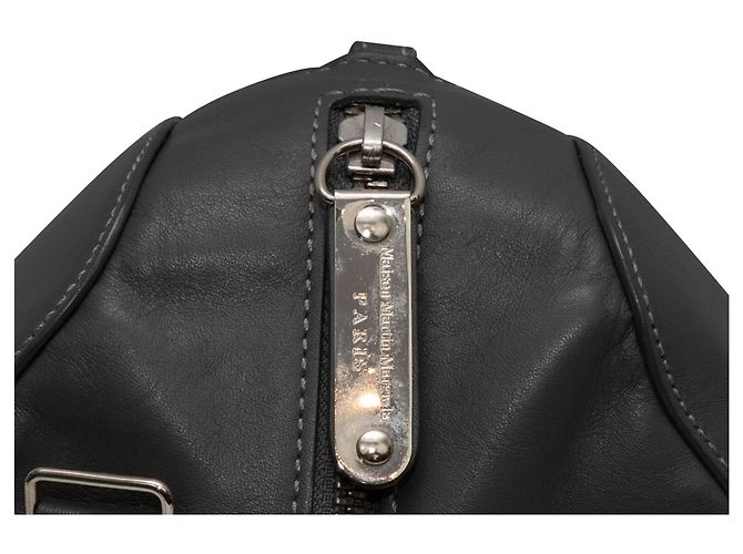Maison Martin Margiela Pochette con zip in pelle grigia Maison Margiela Grigio - vista 8