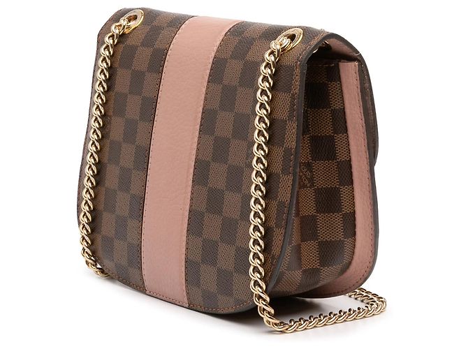 Borsa a tracolla Louis Vuitton Damier Ebene in pelle Taurillon marrone - vista 2