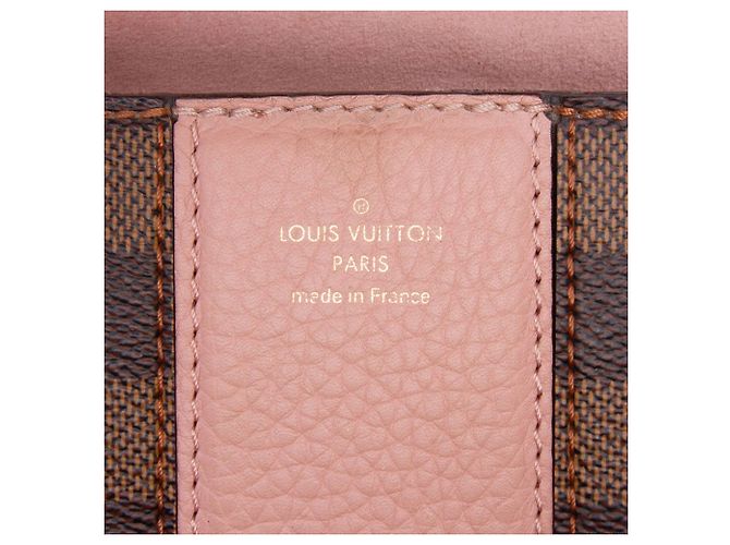 Borsa a tracolla Louis Vuitton Damier Ebene in pelle Taurillon marrone - vista 5