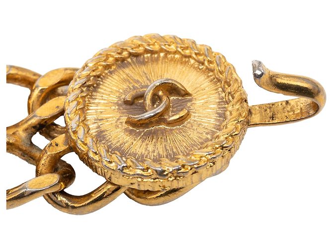 Chanel CC Gürtel mit vergoldetem Medaillon Golden - Ansicht 3