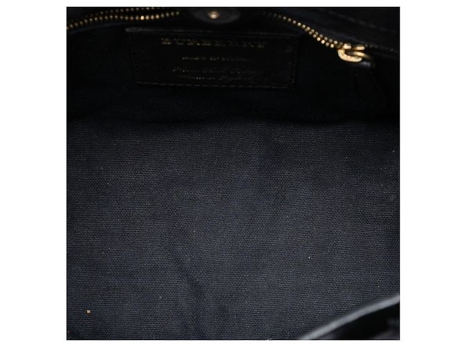 Borsa a tracolla Black Burberry Small House Check e pelle Banner Nero - vista 4