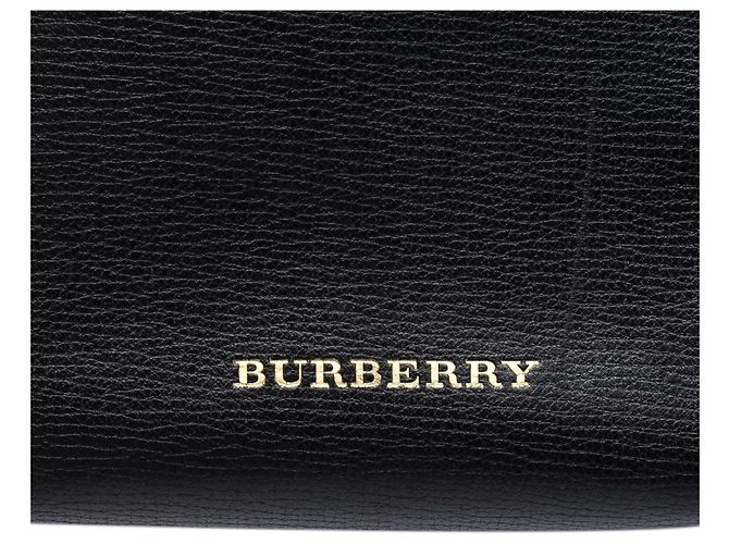 Borsa a tracolla Black Burberry Small House Check e pelle Banner Nero - vista 5