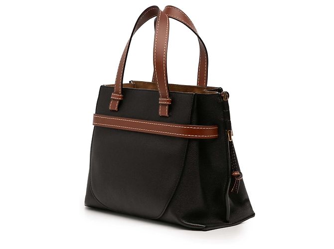Piccola borsa a mano Gate in pelle nera LOEWE Nero - vista 2