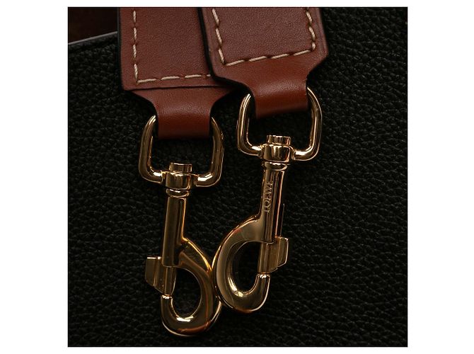 Piccola borsa a mano Gate in pelle nera LOEWE Nero - vista 4