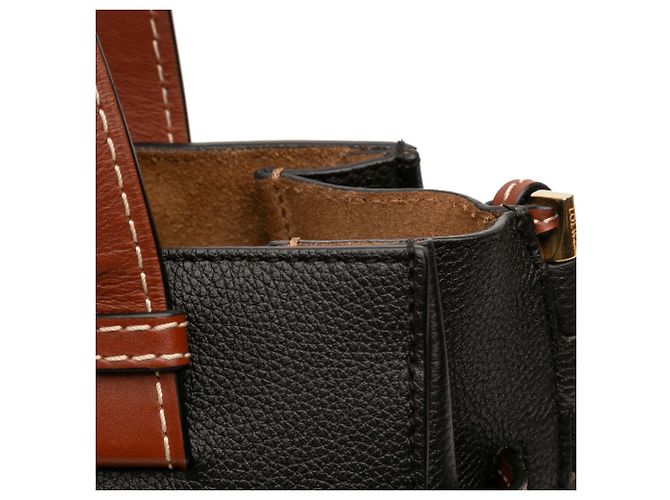 Piccola borsa a mano Gate in pelle nera LOEWE Nero - vista 9