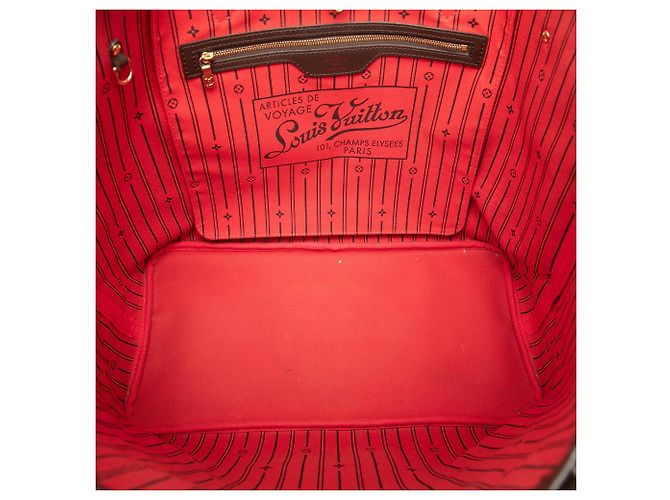 Borsa Tote Neverfull GM in Damier Ebene marrone Louis Vuitton - vista 4