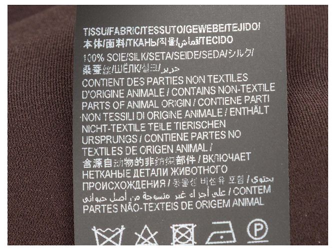 Terno de seda com abotoamento duplo marrom Saint Laurent Tamanho US S - vista 14