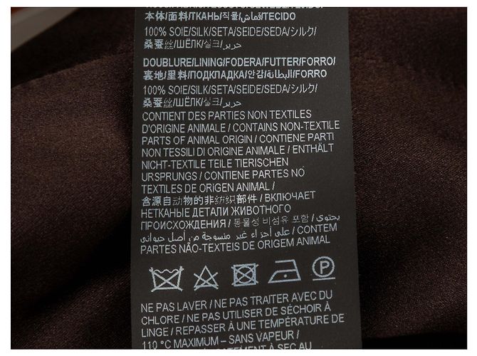 Terno de seda com abotoamento duplo marrom Saint Laurent Tamanho US S - vista 9