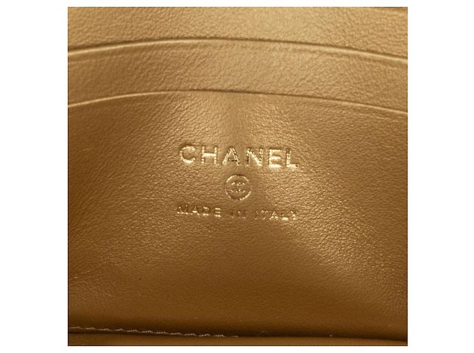 Clutch a tracolla Chanel in pelle di vitello trapuntata nera con strass e catena Nero - vista 6