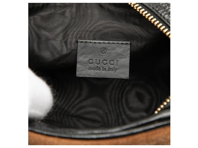 Mini bolso bandolera Ophidia en ante marrón Gucci Castaño - vista 5