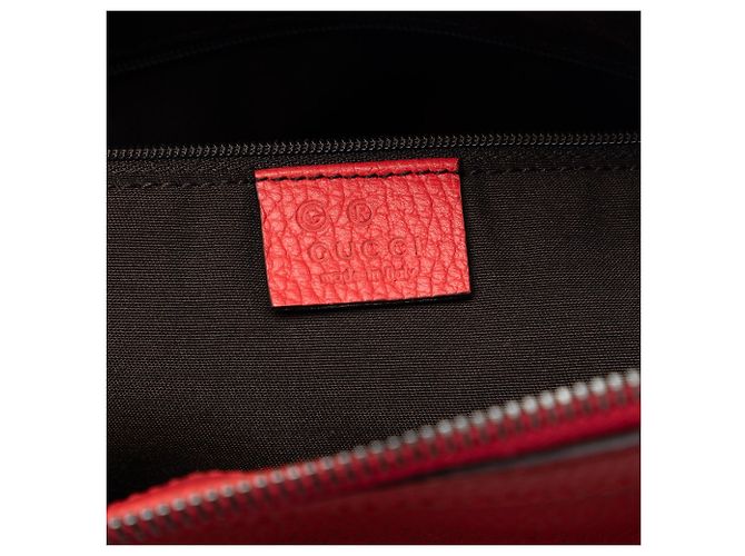 Roter Gucci Leder GG Charm Dome Satchel - Ansicht 5