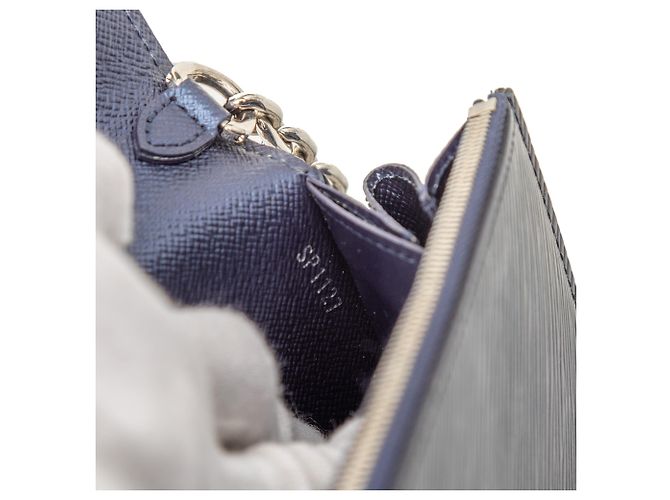 Borsa a tracolla Louis Vuitton Epi Sequin Flames Twist Chain Wallet blu - vista 6