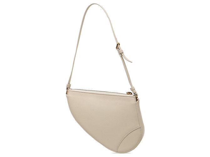 Borsa a tracolla Saddle Rodeo in pelle di capra bianca Dior Bianco - vista 2