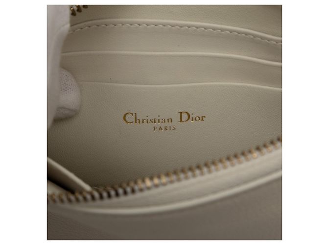 Borsa a tracolla Saddle Rodeo in pelle di capra bianca Dior Bianco - vista 5