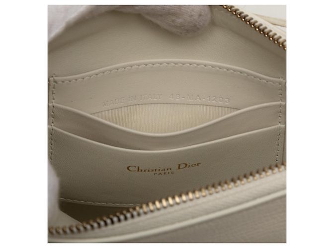 Borsa a tracolla Saddle Rodeo in pelle di capra bianca Dior Bianco - vista 6